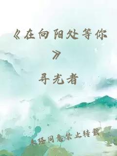 《在向阳处等你》