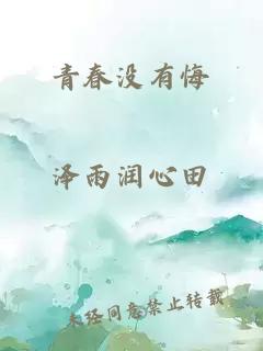 青春没有悔